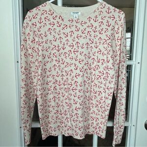 Old Navy Red Anchor Pattern Sweater